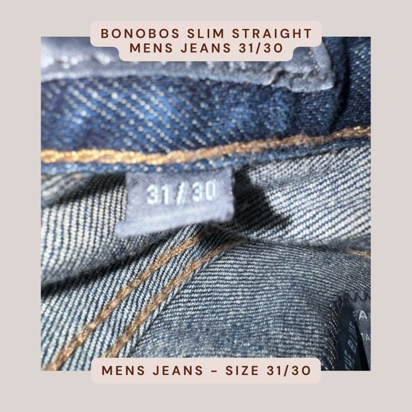 Bonobos Men's Jean - Slim Straight - Size 31 Waist, 30 Length - Picture 4 of 4
